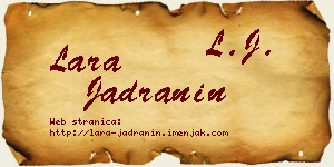 Lara Jadranin vizit kartica